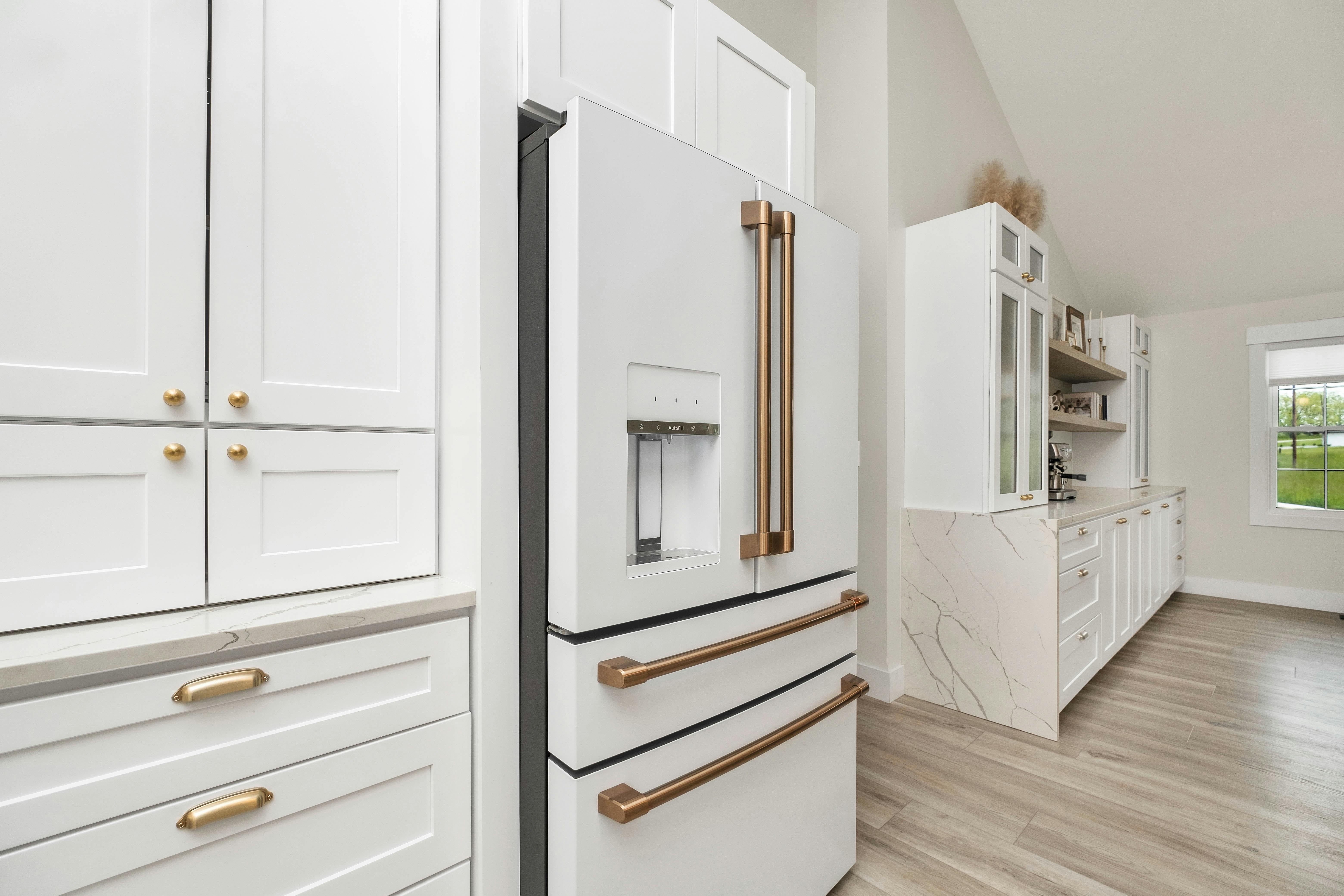 Modern kitchen with French door refrigerator