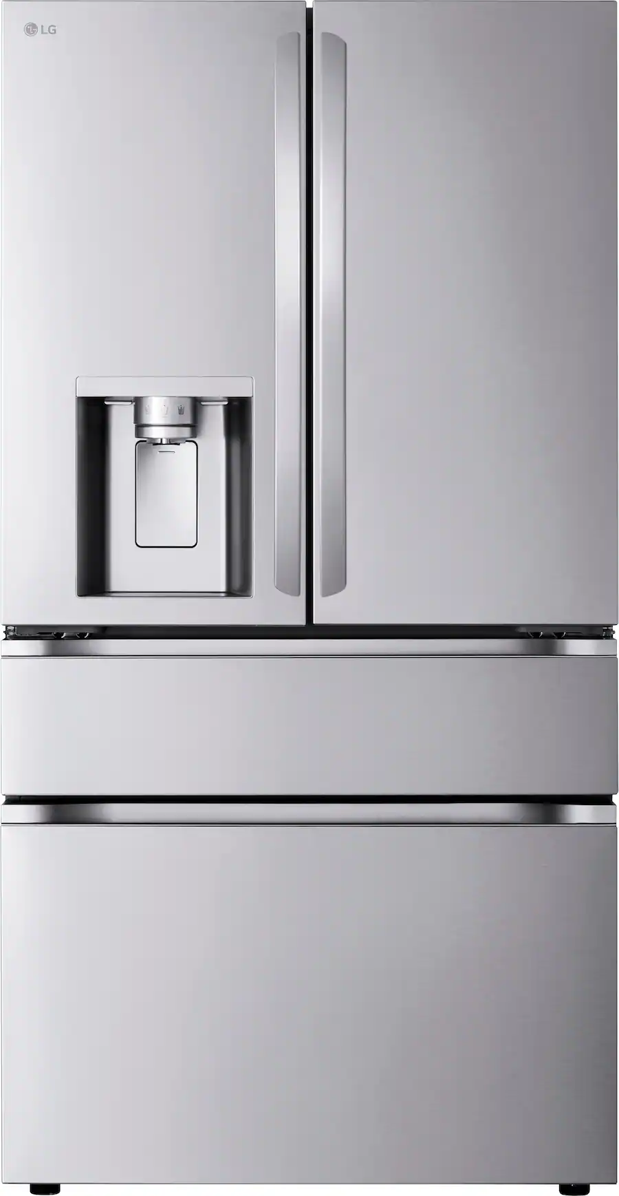 LG Standard-Depth MAX 28.6 Cu. Ft. 4-Door French Door Smart Refrigerator with Full-Convert Drawer - Stainless Steel