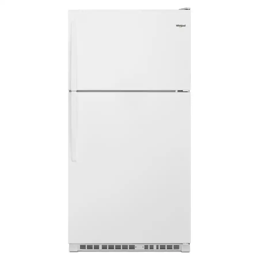 Whirlpool 20.5 Cu. Ft. Top-Freezer Refrigerator with Frameless Glass Shelves - White